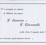 1931 Casciana Terme (Pi)  Mostra dei pittori Pizzanelli e Severini