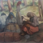 1924, Riposo, olio su cartone, cm 47x57