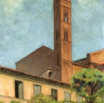 1931  Chiostro di S.Francesco (olio su tavoletta cm 50x25  Fondazione Cassa di Risparmio di Pisa)