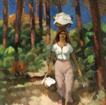 1924  Donna di Torre del Lago (olio su cartone  cm 78x64)