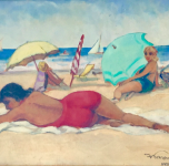 1939 Bagni di sole, olio su cartone cm35x50