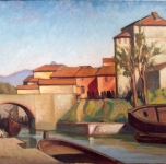 1933  Fosso dei Navicelli (olio su tela  cm 50x69)