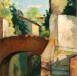 1931  Ponte alle Gondole (olio su tavoletta cm 25x17  Fondazione Cassa di Risparmio di Pisa)