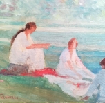 1918 Torre del Lago (olio su cartone cm 26x34)