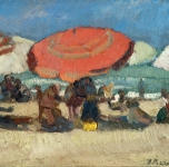 1920 ca  Viareggio (olio su cartone  cm 18x25)
