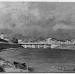 1930 - 35  Fine di un giorno sull'Arno