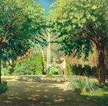 1924  Il Selvatico di Villa Malvicini a Travalle (olio su tela cm 130x149)