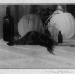1919  Natura morta con gallo e zucche
