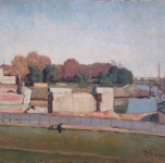 1930 - 35 Rovine del Ponte della Vittoria (olio su tavoletta  cm. 34,5x45)