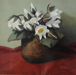 anni '20, Fiori di elleboro (olio su cartone cm 45x47)